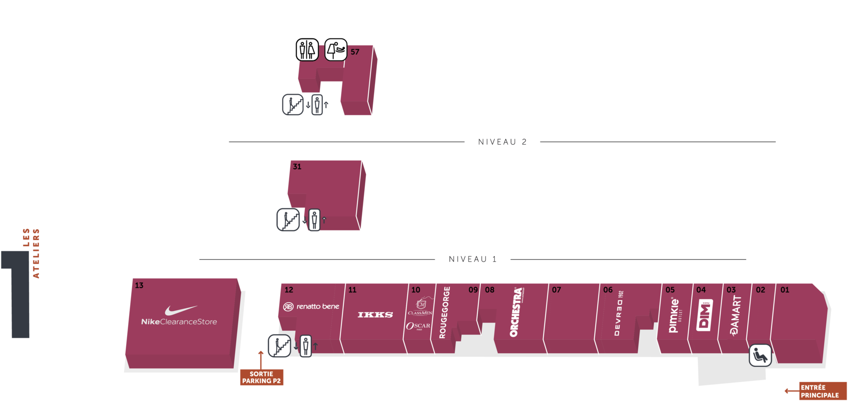 Plan des Ateliers - L'Usine Roubaix