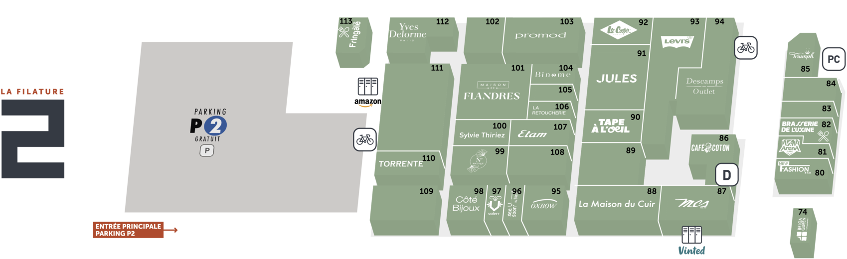 Plan de La Filature - L'Usine Roubaix